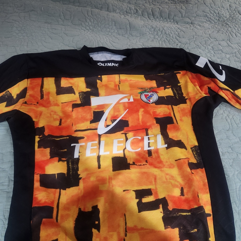 Telecel Men's Black and Orange Jersey